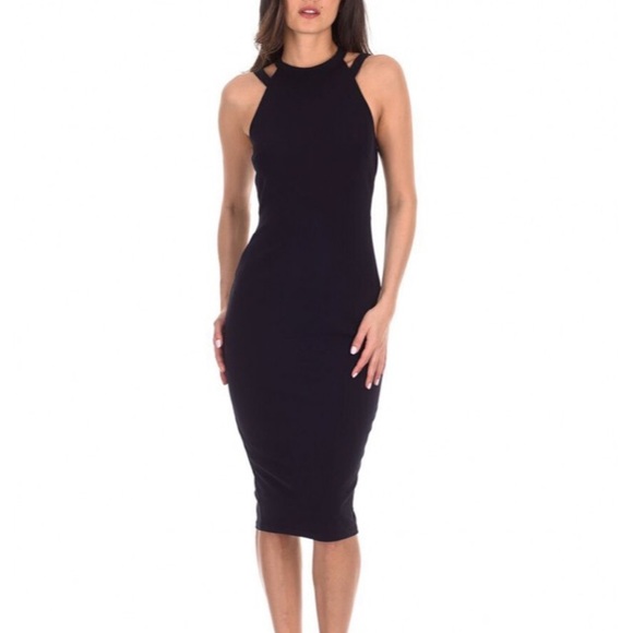 Dresses & Skirts - High neck double strap midi dress